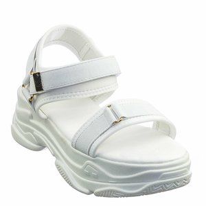 Chunky Platform Sandal,Elastic Hook&Loop Strap Size 9.